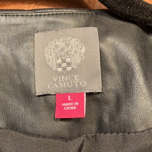 Vince Camuto NWT Faux Leather Buttery Soft Quilted Cropped Jacket Black Large - Picture 3 of 5